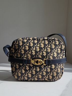 Vintage Christian Dior Oblique Jacquard Shoulder Bag